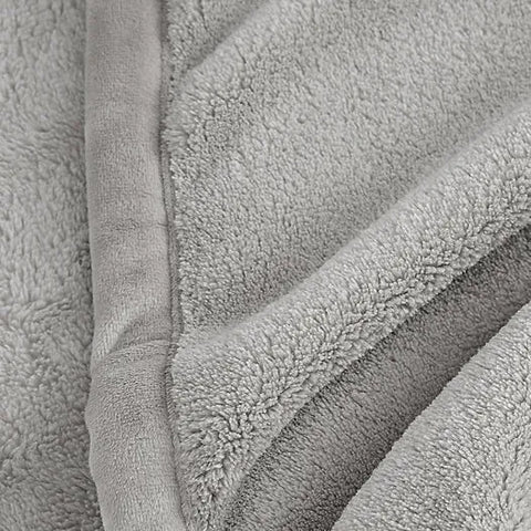 BSB Collection Plush Fleece Blankets Silver - Rifz Textiles Inc