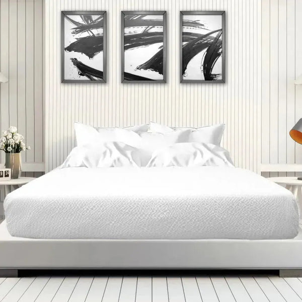 Jacquard Crinkle Weave 100% Polyester White Top Sheet 2 PK - Rifz Textiles Inc