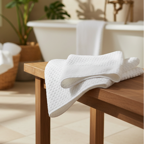 GTY Collection Zero Twist Premium Towels All over Checker Design - Rifz Textiles Inc