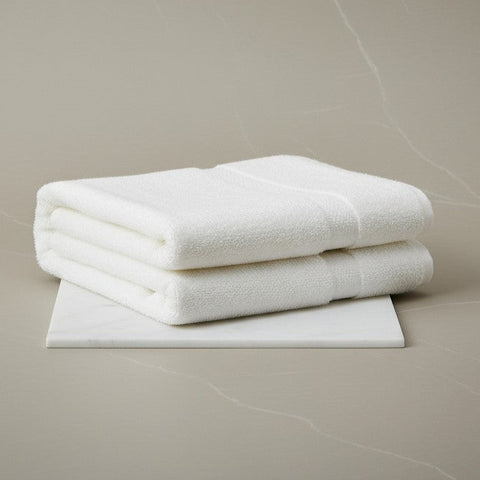 KPS Collection 100% Premium Ring Spun Cotton White Bath Towels - Rifz Textiles Inc