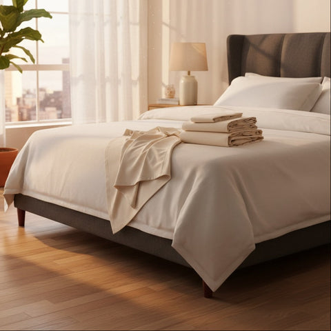 T-200 Blended Collection Sheets Beige Color - Rifz Textiles Inc