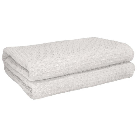 Honeycomb Weave Blanket White - Rifz Textiles Inc
