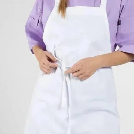 Cotton Blend Classic Twill Bib Aprons in white - Rifz Textiles Inc