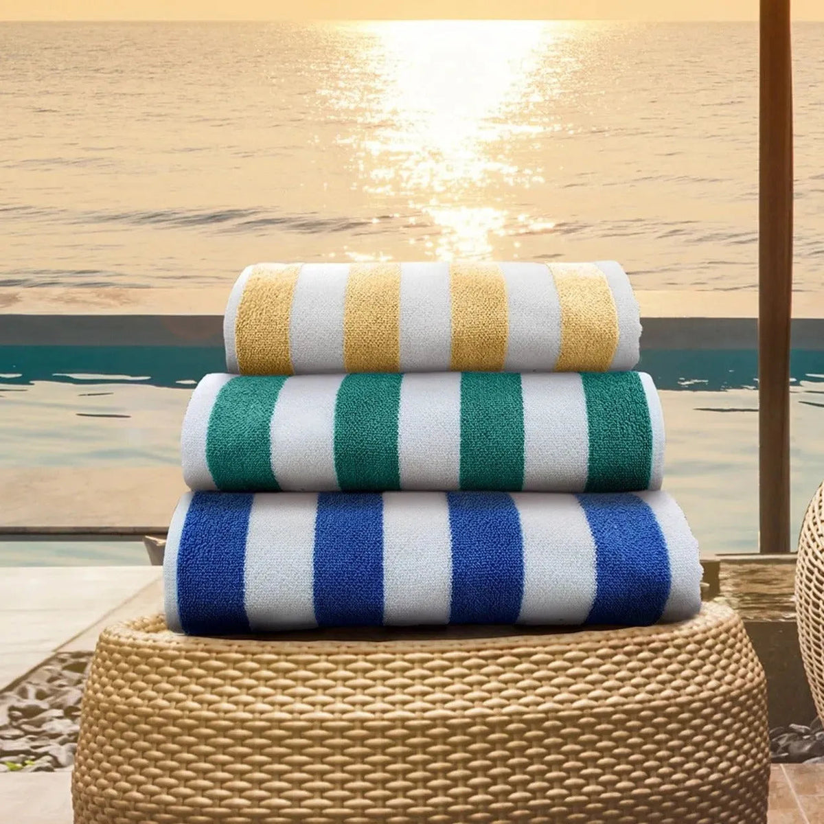 GOC Collection Cabana Pool Towels on the beach - Rifz Textiles Inc