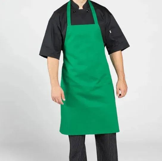 Cotton Blend Classic Twill Bib Apron in green - Rifz Textiles Inc