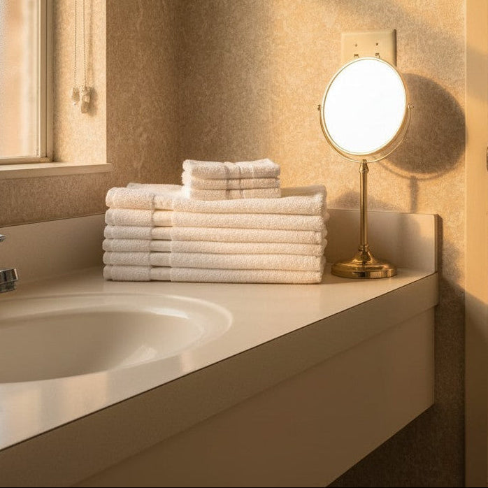 Economy Collection White Towels - Rifz Textiles Inc