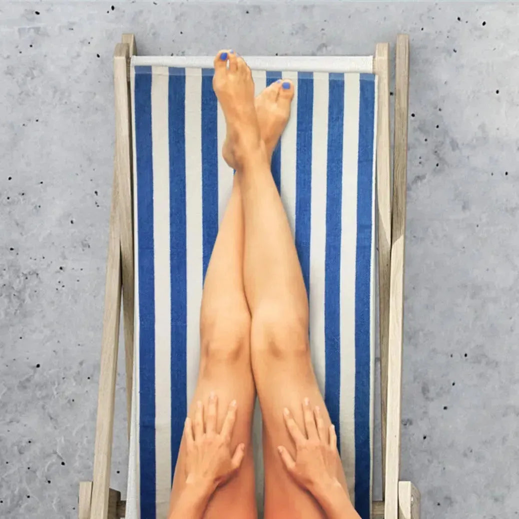 GOC Collection Cabana Pool Towels Blue Stripes - Rifz Textiles Inc