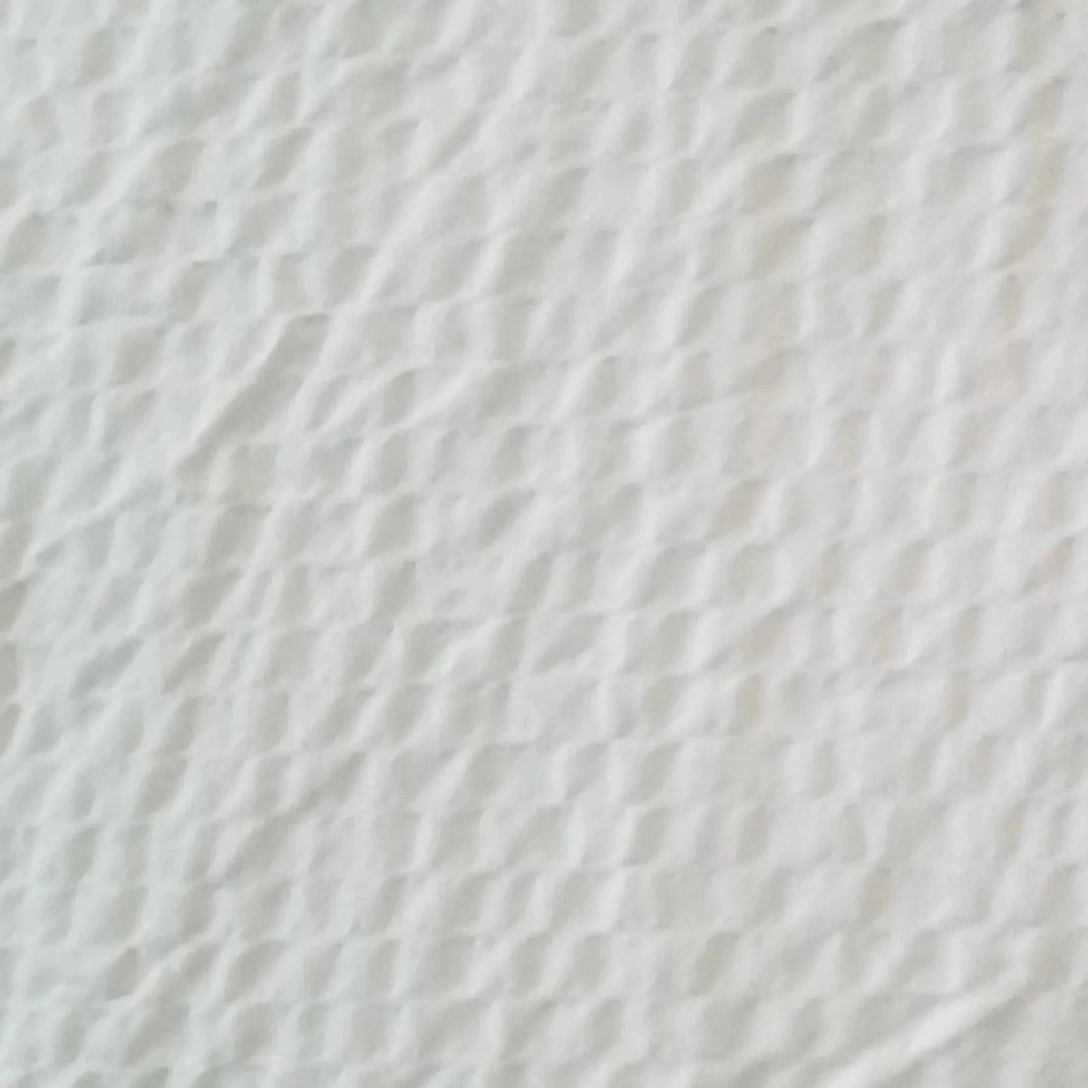 Jacquard Crinkle Weave 100% Polyester White Top Sheet - Rifz Textiles Inc