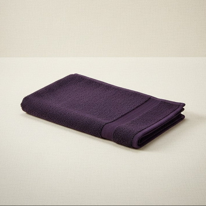 Spa & Salon Collection Eggplant Vat Dyed Cotton Hand Towels - Rifz Textiles Inc