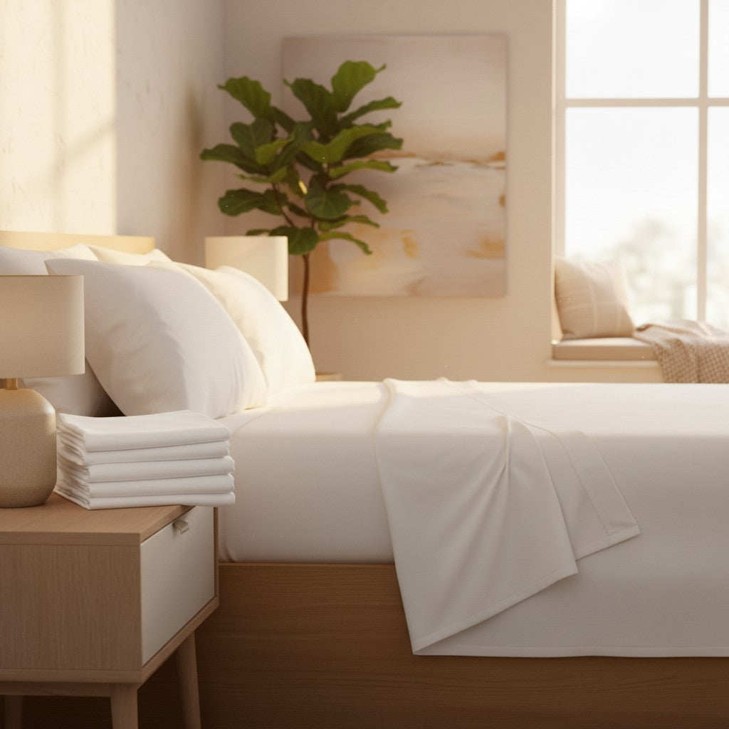 T-180 Blended Elite Collection white sheets for healthcare facilities - Rifz Textiles Inc