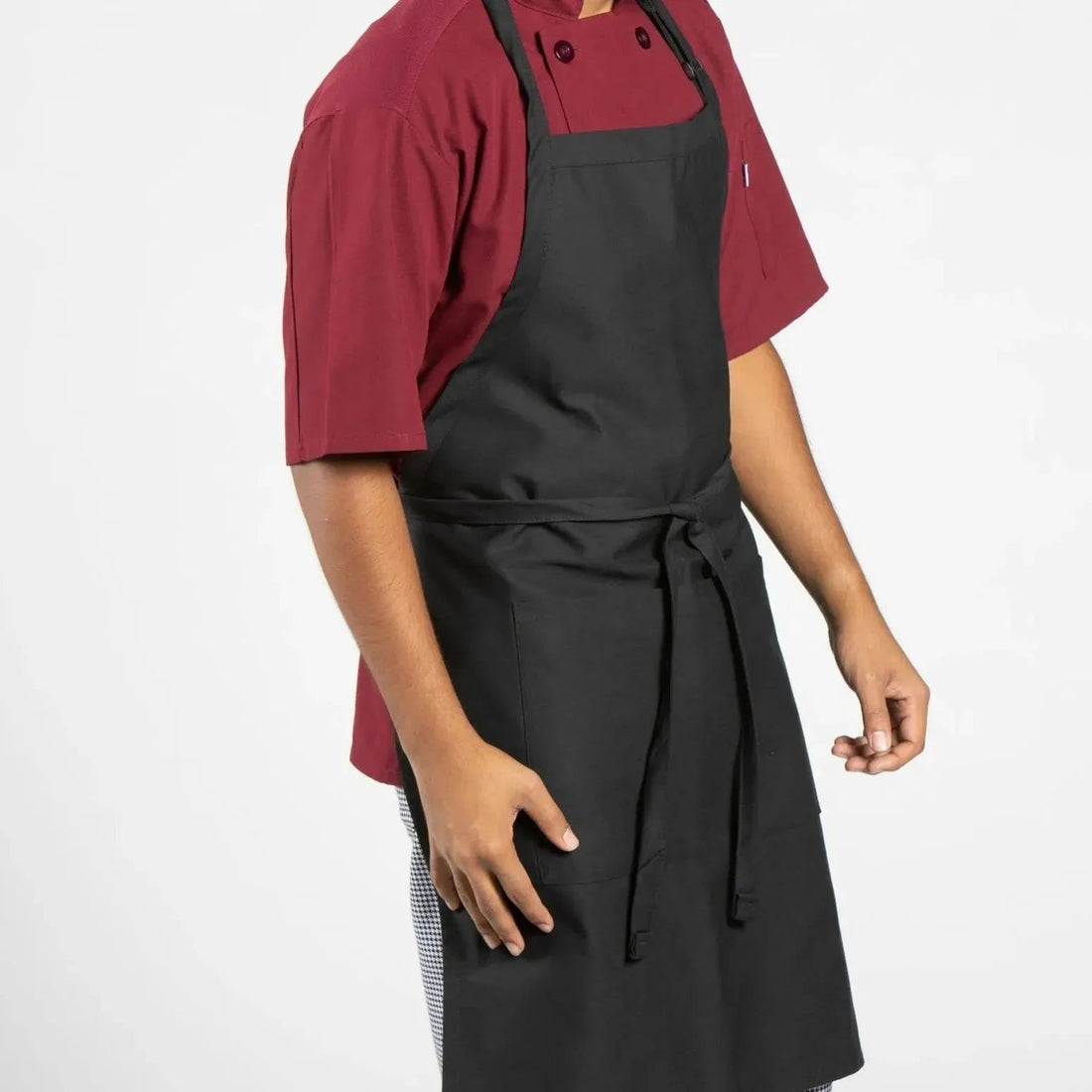 Twill Cotton Blend Adjustable Butcher Aprons in black - Rifz Textiles Inc