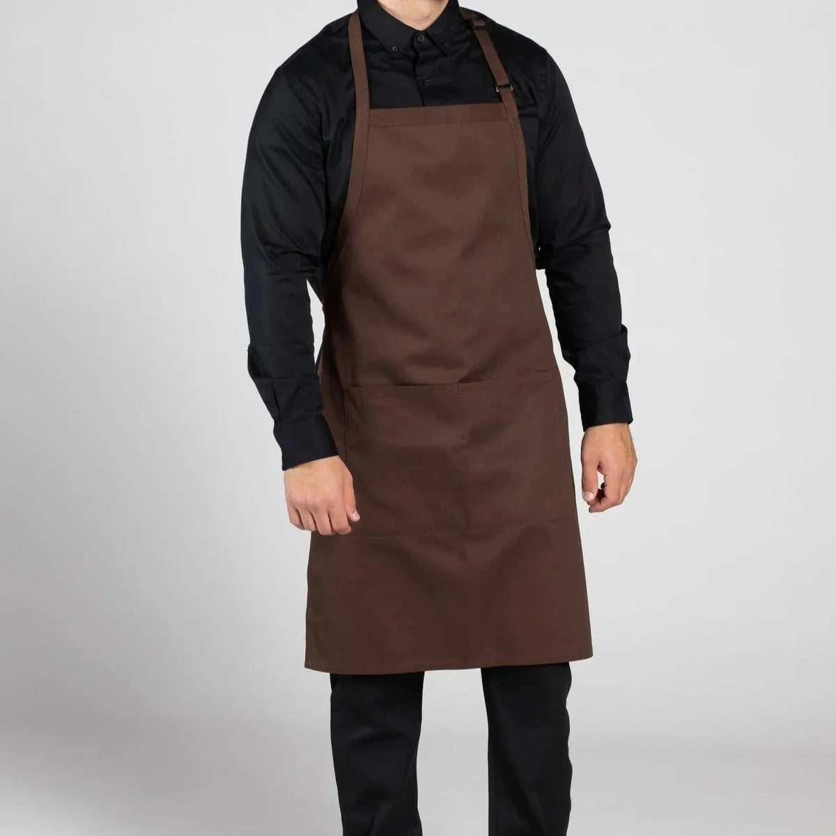 Twill Cotton Blend Adjustable Butcher Aprons in brown - Rifz Textiles Inc
