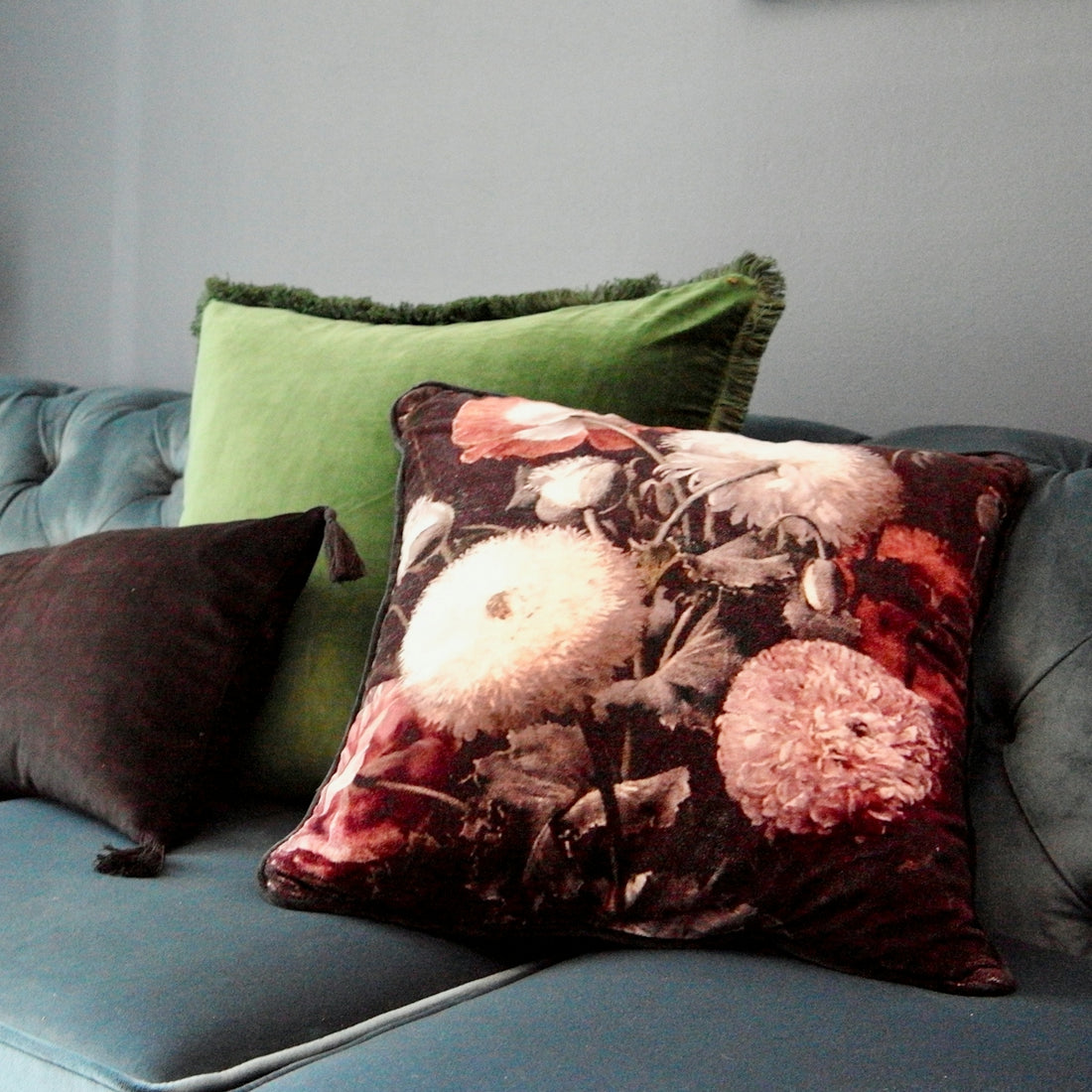 a pillow on a couch
