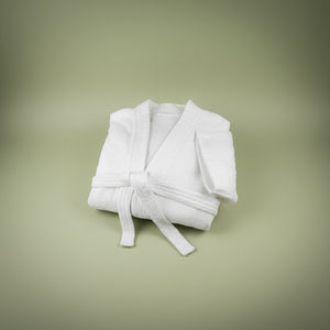 100% Cotton White Terry Kimono Bathrobe - Rifz Textiles Inc