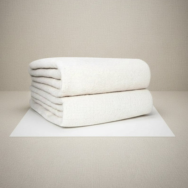 100% Cotton and Cotton Blend Bath Blankets White - Rifz Textiles Inc