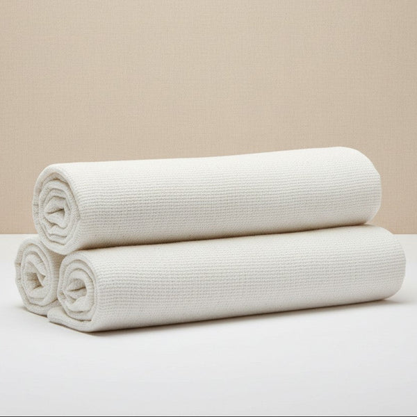 100% Cotton and Cotton Blend Bath Blankets White - Rifz Textiles Inc