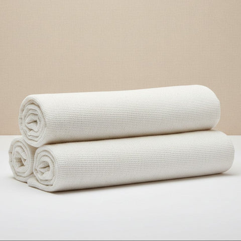 100% Cotton and Cotton Blend Bath Blankets White - Rifz Textiles Inc