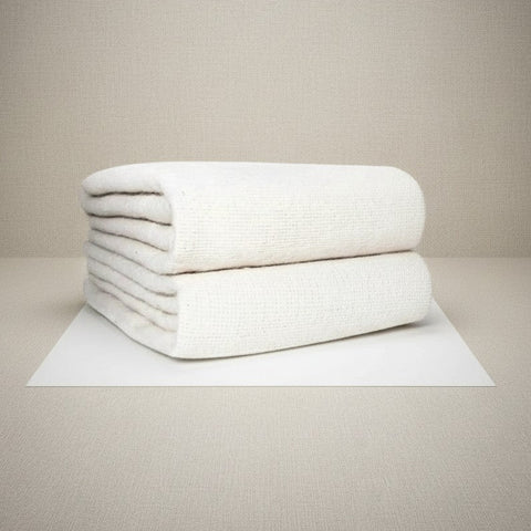 100% Cotton and Cotton Blend Bath Blankets White - Rifz Textiles Inc