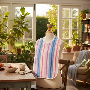 Adult Terry Bibs Multi Stripes - Rifz Textiles Inc