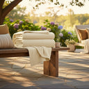 BHM Collection Light Weight Fleece Blankets Cream - Rifz Textiles Inc