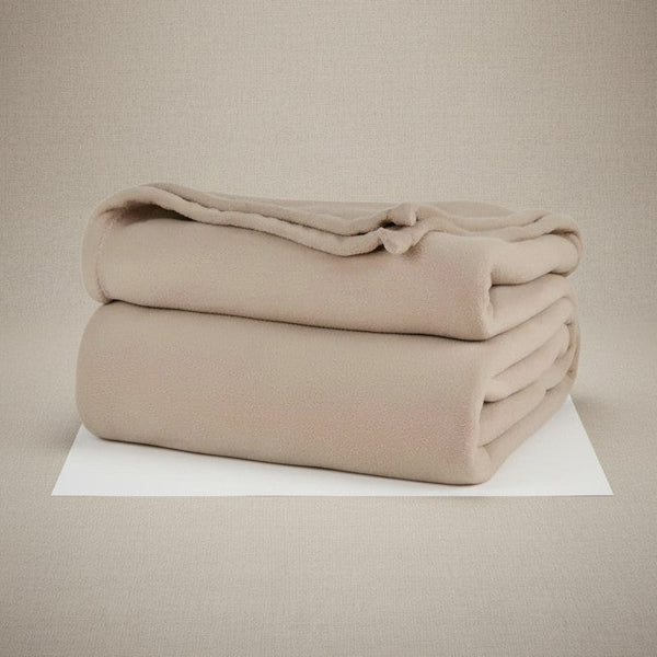 BHM Collection Light Weight Fleece Blankets Linen - Rifz Textiles Inc