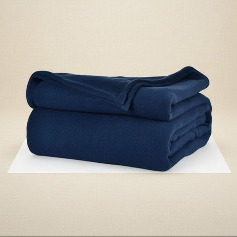 BHM Collection Light Weight Fleece Blankets Navy Blue - Rifz Textiles Inc