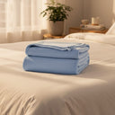 BHM Collection Light Weight Fleece Blankets Periwinkle - Rifz Textiles Inc