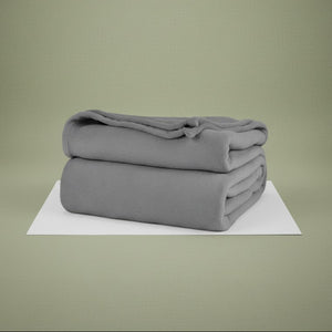 BHM Collection Light Weight Fleece Blankets Smoke - Rifz Textiles Inc