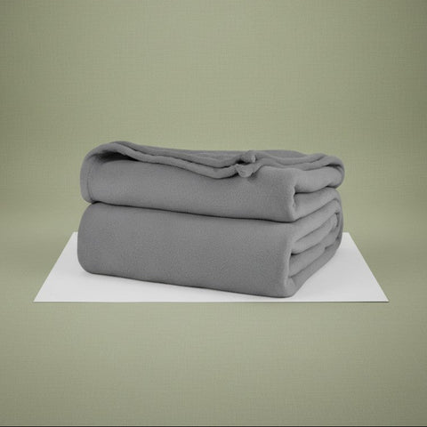 BHM Collection Light Weight Fleece Blankets Smoke - Rifz Textiles Inc
