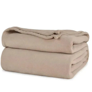 BHM Collection Light Weight Fleece Blankets Linen - Rifz Textiles Inc