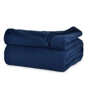 BHM Collection Light Weight Fleece Blankets Navy Blue - Rifz Textiles Inc