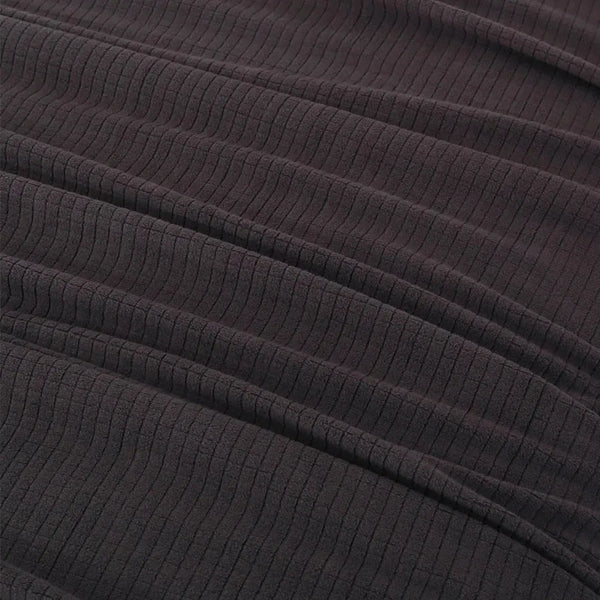 BPS Collection Grid Pattern Fleece Blankets Charcoal - Rifz Textiles Inc