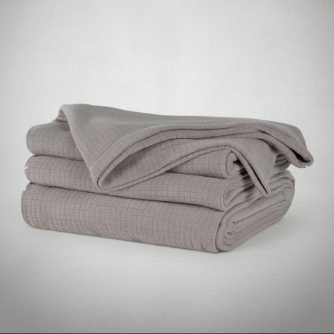 BPS Collection Grid Pattern Fleece Blankets Charcoal - Rifz Textiles Inc