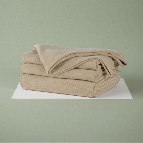 BPS Collection Grid Pattern Fleece Blankets Linen - Rifz Textiles Inc