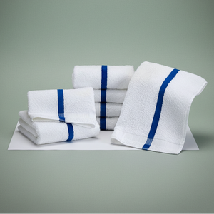 Center Blue Stripe Towels  - Rifz Textiles Inc