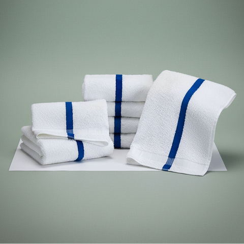 Center Blue Stripe Towels  - Rifz Textiles Inc