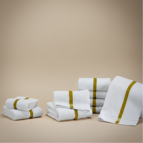 Center Gold/Yellow Stripe Towels  - Rifz Textiles Inc