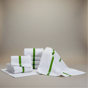 Center Green Stripe Towels  - Rifz Textiles Inc
