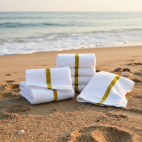 Center Gold/Yellow Stripe Towels  - Rifz Textiles Inc
