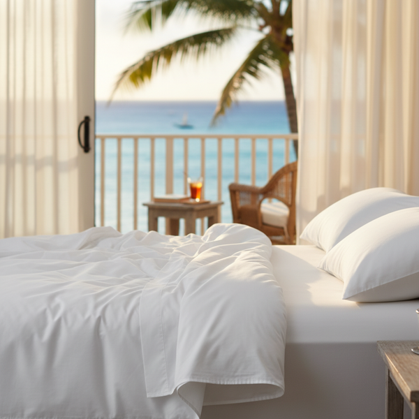 GDB Collection T-210 White Poly/Modal Blend Sheetings - Rifz Textiles Inc