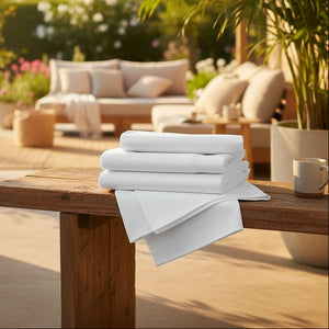 GDB Collection T-210 White Poly/Modal Blend Sheetings - Rifz Textiles Inc