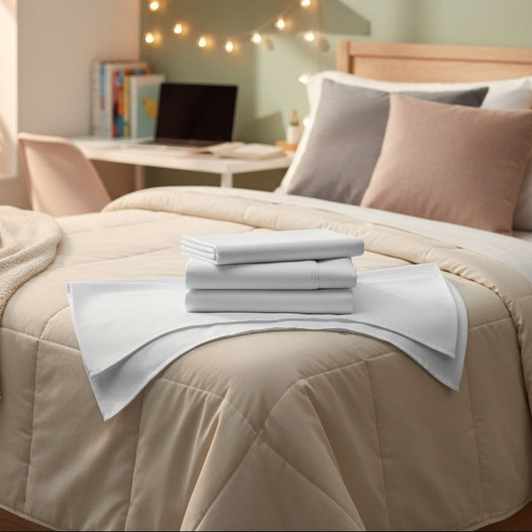 GDB Collection T-210 White Poly/Modal Blend Sheetings - Rifz Textiles Inc