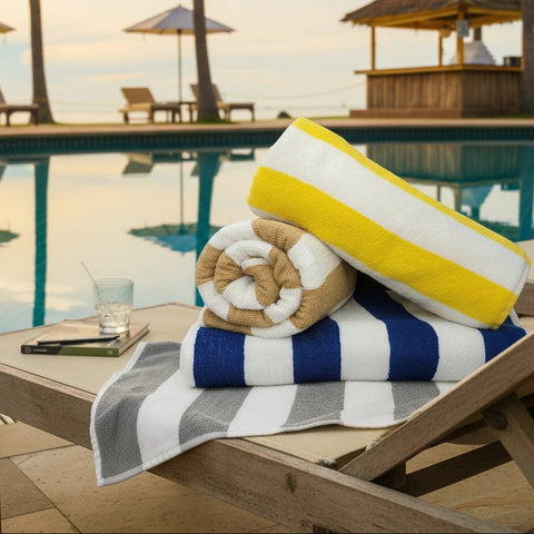 GOC Collection Cabana Pool Towels Cotton Blend - Rifz Textiles Inc