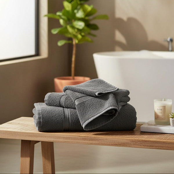 GOI Collection Towels Charcoal - Rifz Textiles Inc