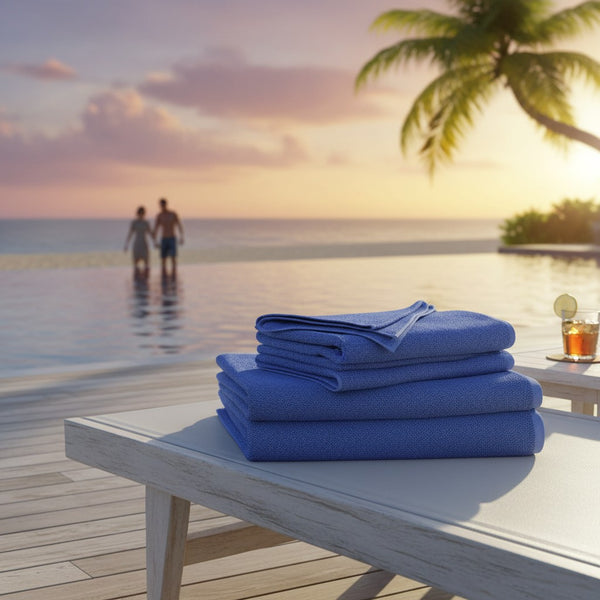 GOP Collection Pool Towels Admiral Blue - Rifz Textiles Inc