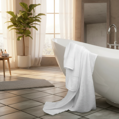 GOS Collection Premium Ring Spun Cotton Towels with Piano Key Pattern - Rifz Textiles Inc