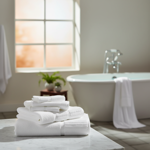 GOS Collection Premium Ring Spun Cotton Towels with Piano Key Pattern - Rifz Textiles Inc