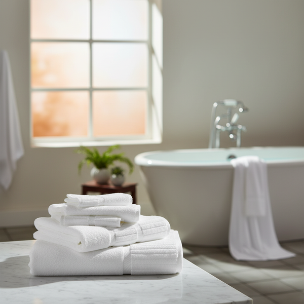 GOS Collection Premium Ring Spun Cotton Towels with Piano Key Pattern - Rifz Textiles Inc
