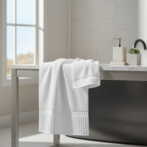 GOS Collection Premium Ring Spun Cotton Towels with Piano Key Pattern - Rifz Textiles Inc