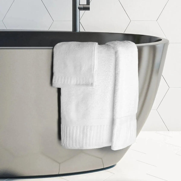 GOS Collection Premium Ring Spun Cotton Towels with Piano Key Pattern - Rifz Textiles Inc